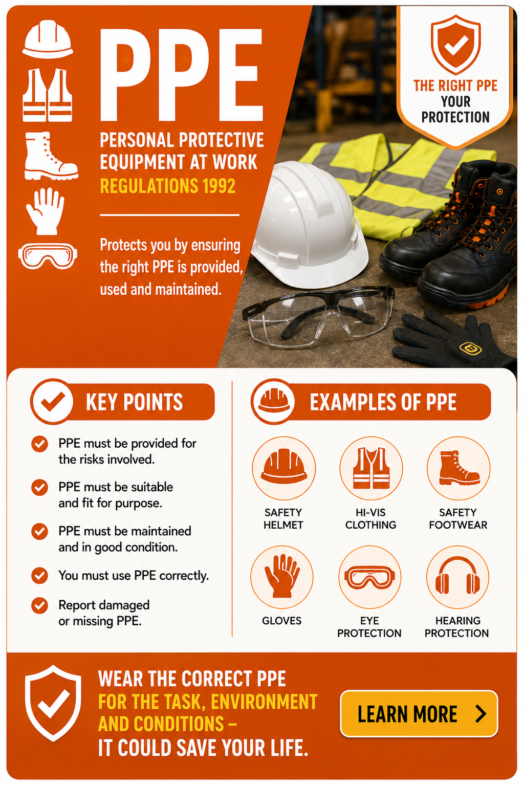 PPE personal protective equipment regulations image.